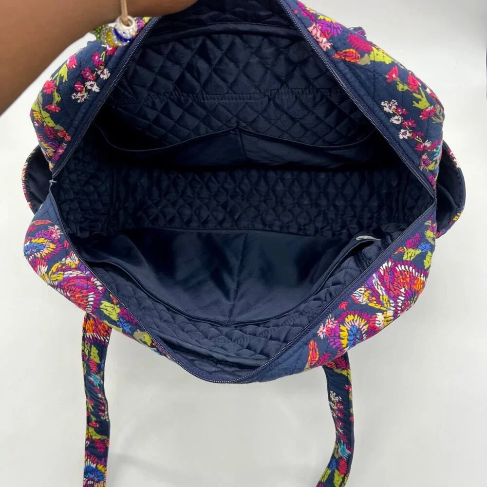 Vera Bradley Dark Blue Multicolor Paisley Large Diaper Bag